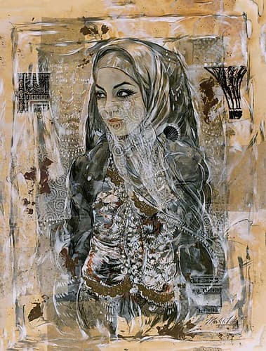 Woman, Beige hue Art Print