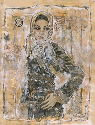 Beige, Dubai Woman Art Print