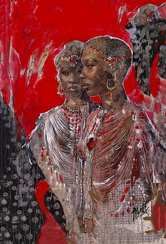 Cadmium Red African Inspirational Print