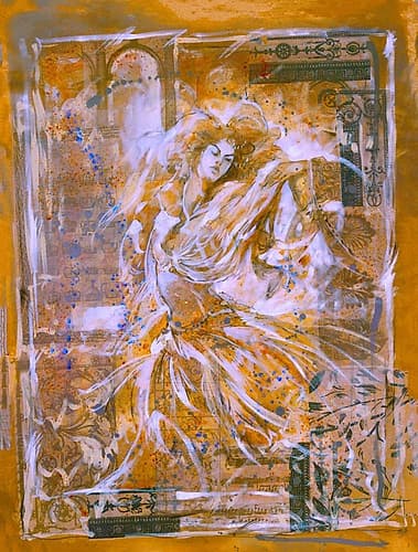 Lovers II- Golden Art Print