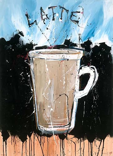 Latte Light colors Coffee Print