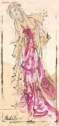 Abstract figure III lighter colors Art Print