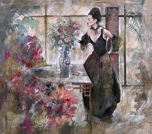 Romantic Lady Art Print