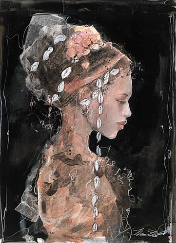 Arican Shell- lighter colors Art Print