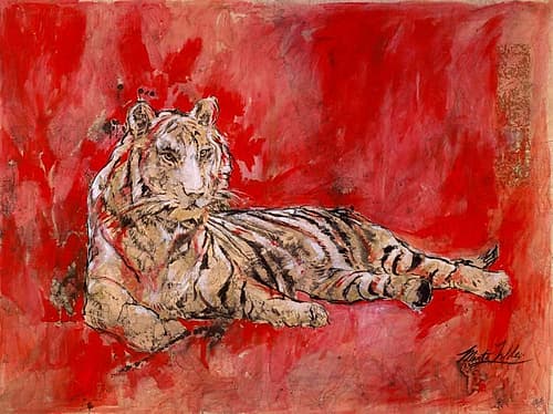 Red Tiger Art Print