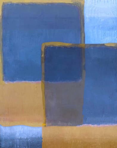 Blue and Ochre Art Print by Marta Wiley