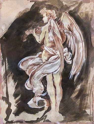 Classical Angel Drawing Classical Print