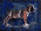 Blue Pup Art Print