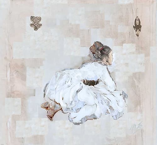 Cashmere Silk I White Art Print