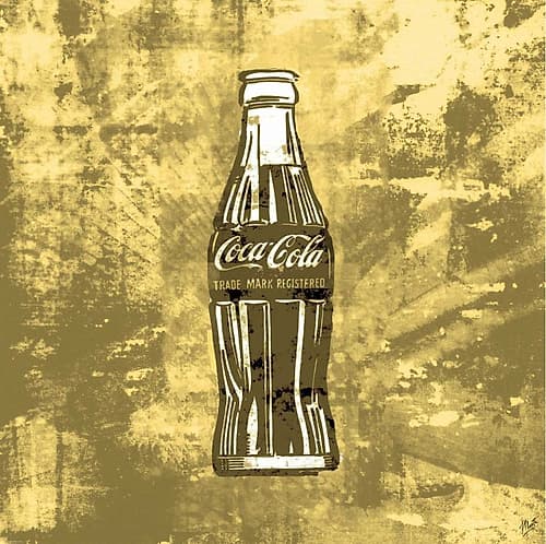 Coke Silkscreen Yellow Inspirational Print