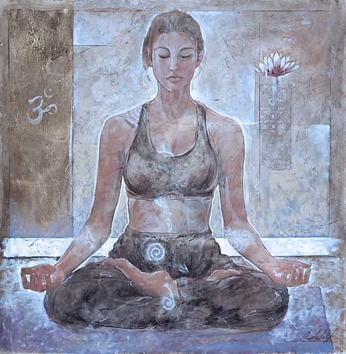 Yoga I- Sepia Art Print