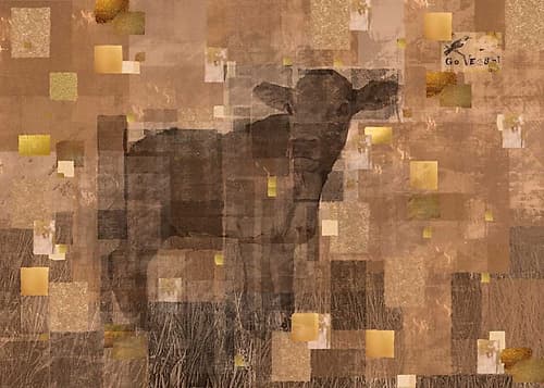 VEGAN- Sepia Art Print