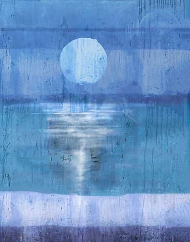 Abstract Moon Art Print by Marta Wiley