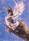 Blue Angel Falling I Art Print