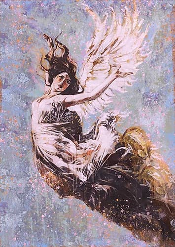 Blue Angel Falling II Art Print