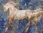Fibonacci Blue Horse Art Print
