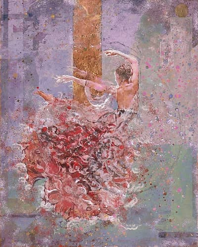 Temple dancer pink Inspirational Print
