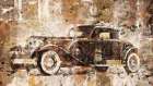Vintage Black Car Art Print