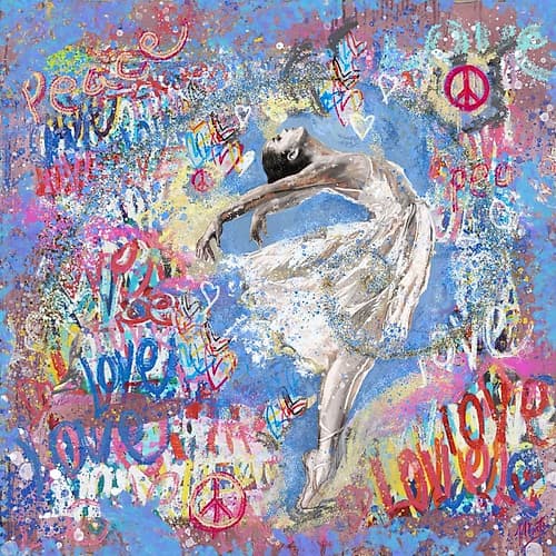 Graffiti Ballerina Inspirational Print
