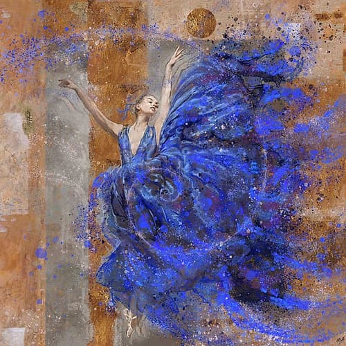 Fibonacci Blue Ballerina Art Print