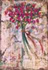 Floral bouquet Red Art Print