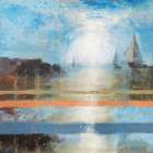 Blue Light Sailing Art Print