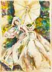 Woman With Umbrella Art Print