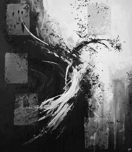 Black And White Poetry II Art Print by Marta Wiley