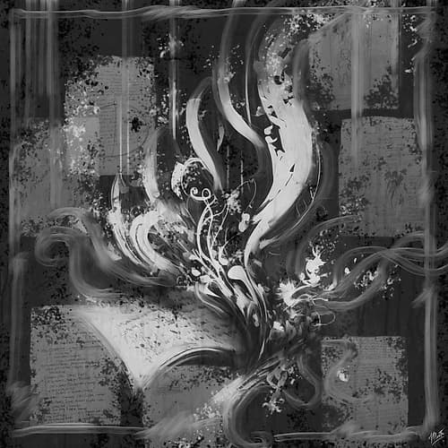 Black And White Poetry IIII Art Print by Marta Wiley