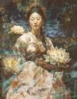 Kuan Yin Lotus Art Print