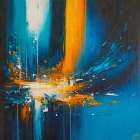 Abstract Blue organge I - by Wiley, Marta | Marta Wiley Studios | Wiley, Marta