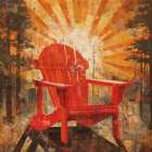 Red Adirandack I Art Print