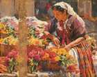 Mexican Flower Lady II Art Print