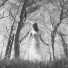 Model in forest I Art Print
