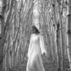 Model in forest II Art Print