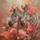 Zebra Rose I Art Print