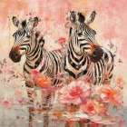 Zebra Rose II Art Print