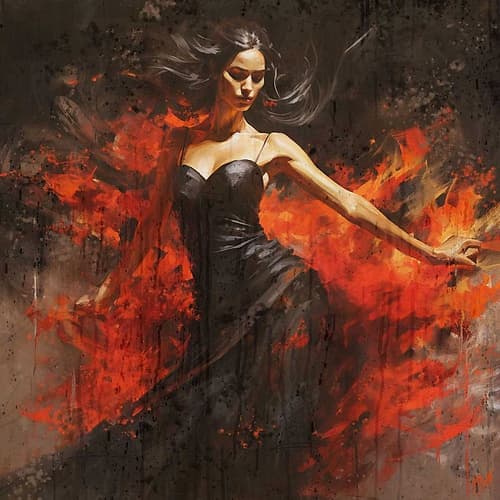 Flamenco Fire I Art Print