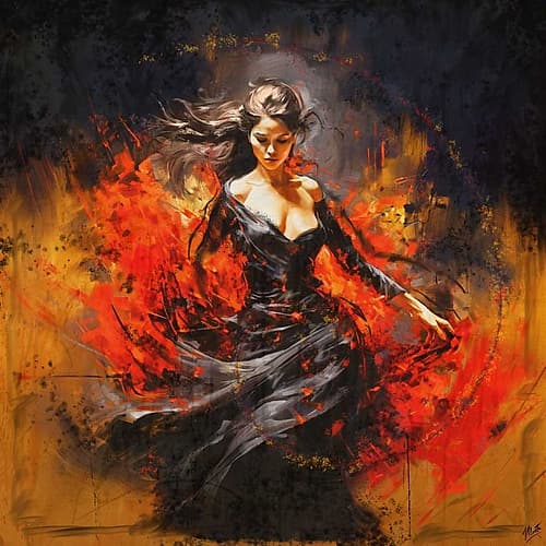 Flamenco Fire II Art Print