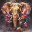 Colorful Elephant I Art Print