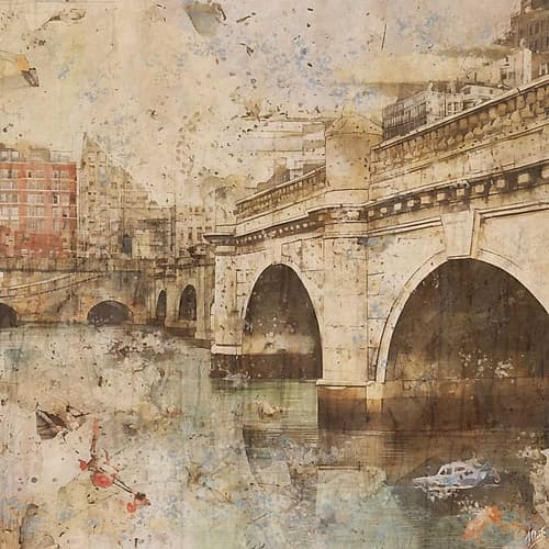 London Collage I Inspirational Print