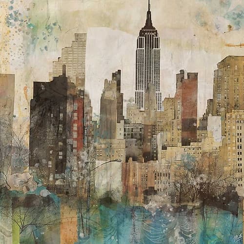 New York Collage III Inspirational Print
