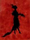 Red Woman Silhouette Art Print