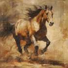 Horse Running I Art Print