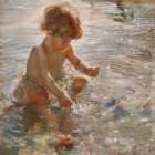 Child In Water I Art Print