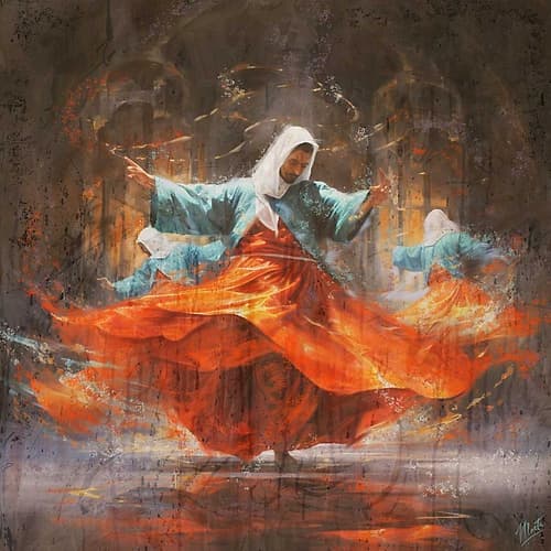 Colorful Sufi I Inspirational Print