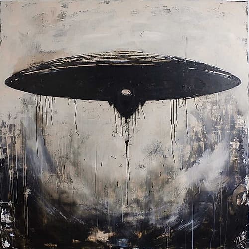 UFO Collage VII Inspirational Print
