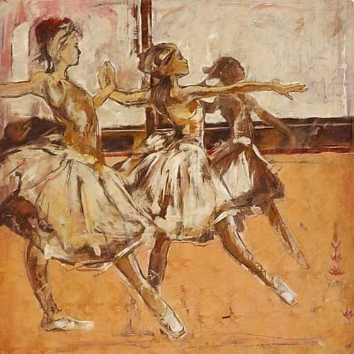 Ballet in ocher Classical Print