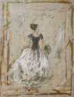 ballet on linen Art Print