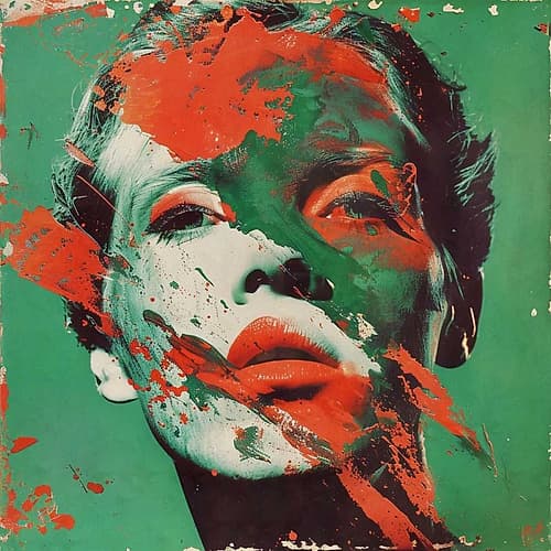 Red And Green Collage I Inspirational Print